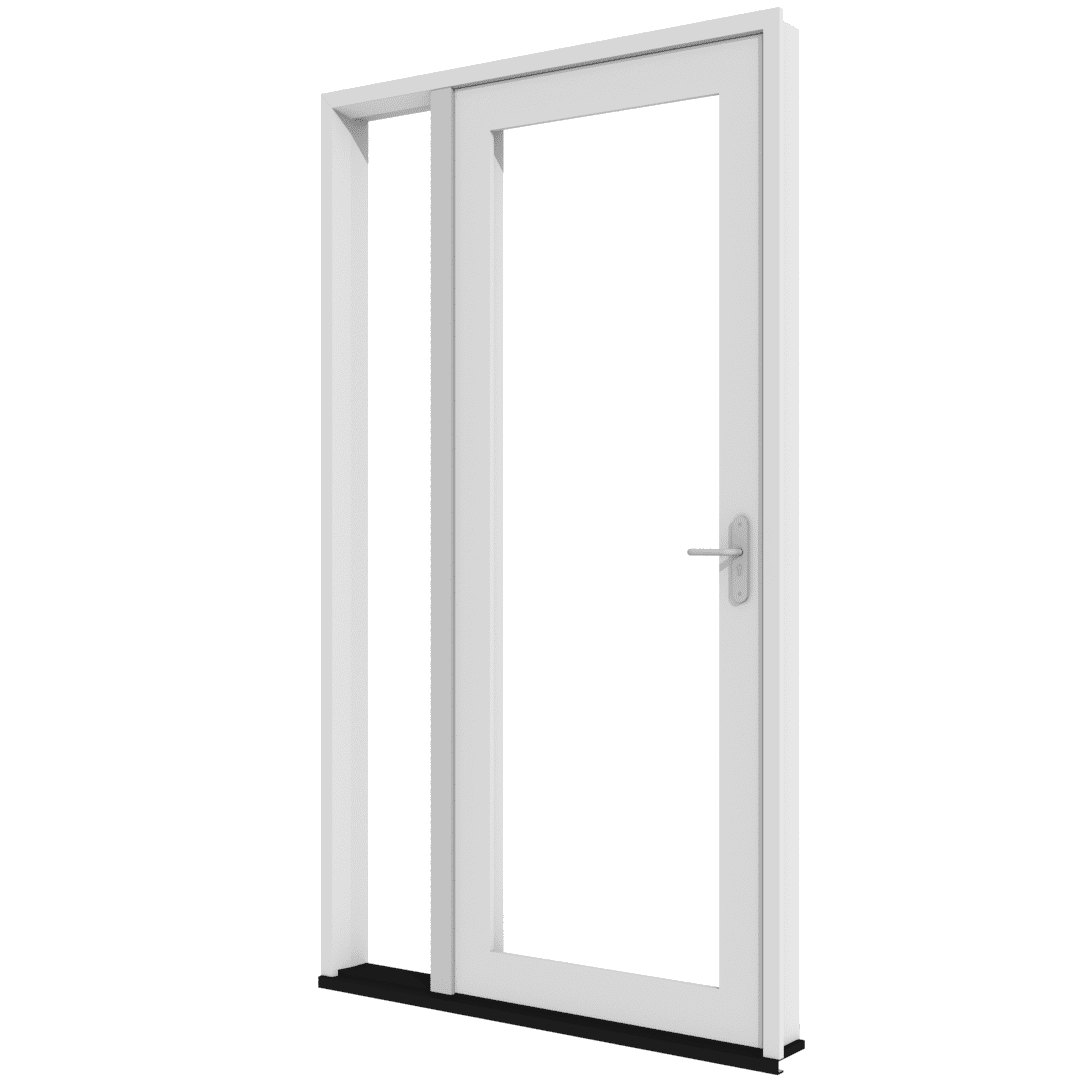 Kunststoff Drehflügeltür mit Seitenlicht links